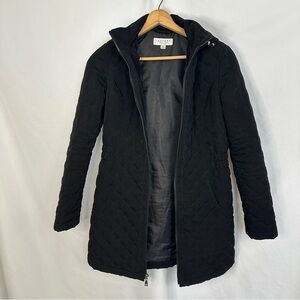 Laundry By‎ Shelli Segal Los Angeles Jacket Coat Womens Small Black Quilted Hood